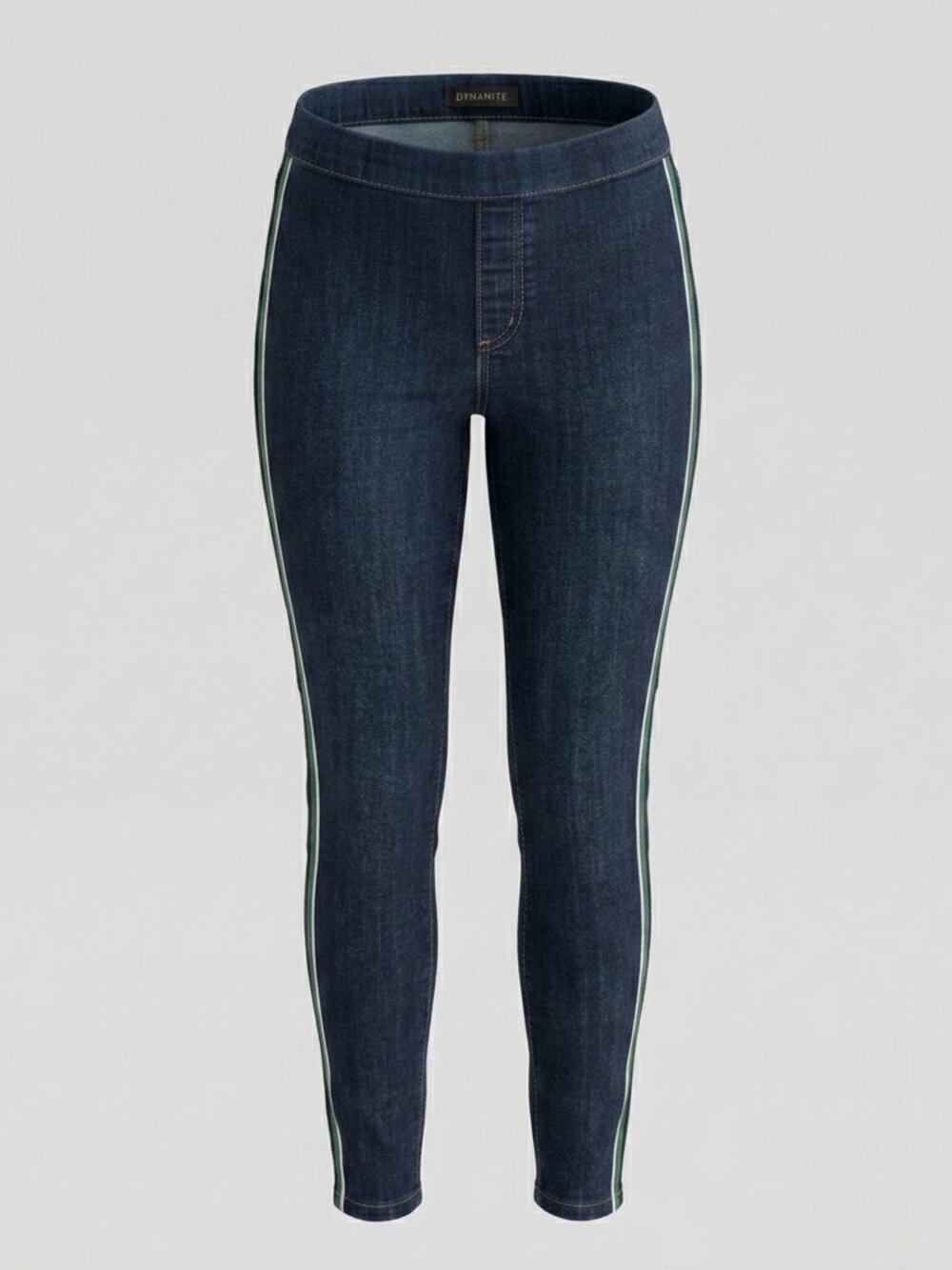 Dynamite Jeans Women's Small S Blue Denim Jeggings‎  Side Stripe Stretch EUC